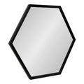 Kate And Laurel Laverty Framed Hexagon Wall Mirror Black 22X31