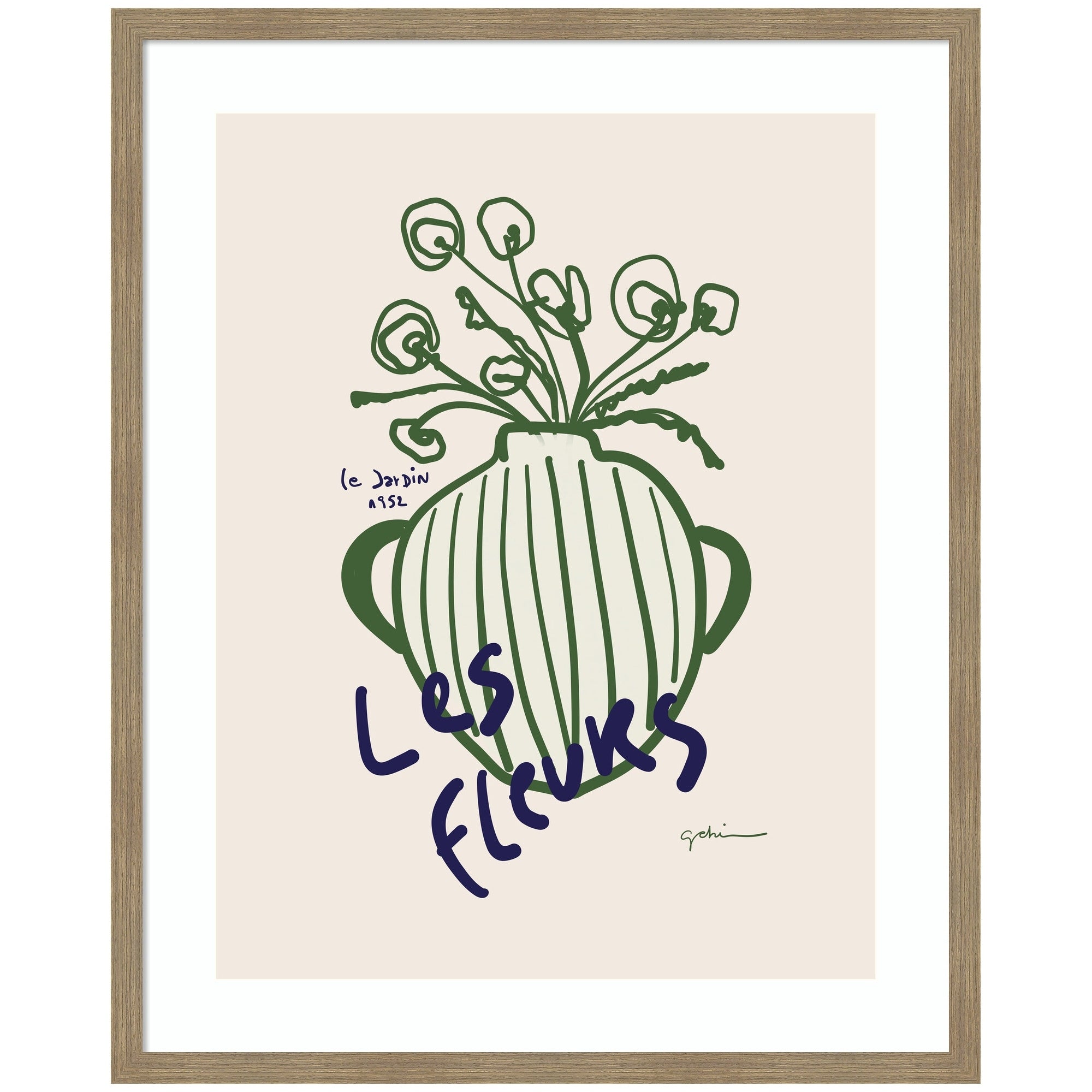 Kate And Laurel Le Jardin By Gabrielly Guedes Framed Wall Art Print