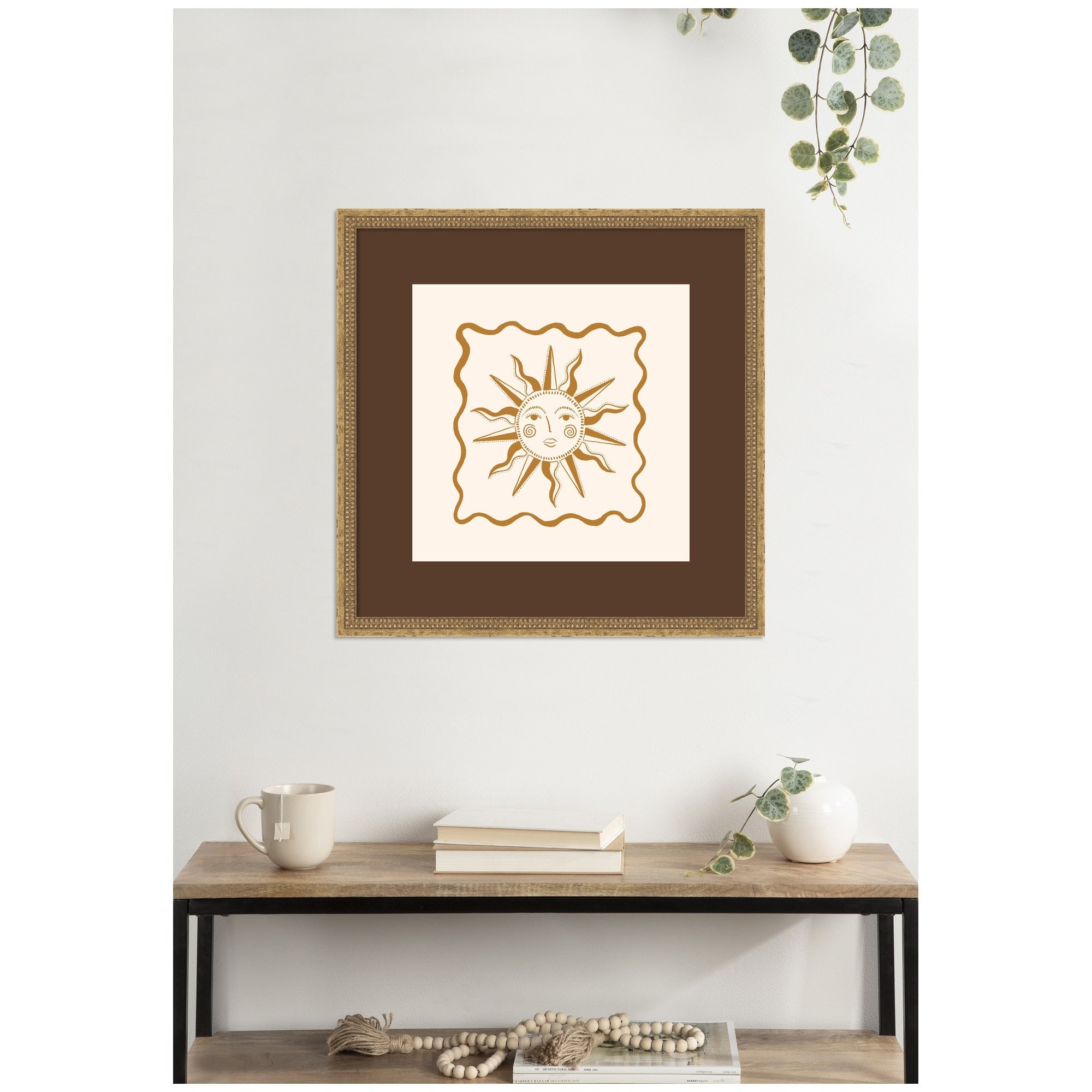 Kate And Laurel Le Soleil By Aislinn Simmonds Duchess Plum Framed Wall Art Print