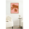 Kate And Laurel Leopards Pink By Laura Moss Framed Canvas Wall Art Print