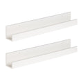 Levie 24 Inch 2 Pack Wood Wall Picture Frame Holder Ledge
