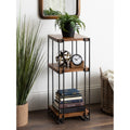 Kate And Laurel Lintz Wood And Metal Tea Table 12X12X30