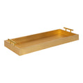 Kate And Laurel Lipton Narrow Rectangle Wood Accent Tray 10X24