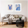 Kate And Laurel Lobster Ocean Charms 2 Piece Framed Wall Art Print Set By Nikita Jariwala