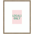 Kate And Laurel Locals Only Green And Pink Stripes By Megan Ryan Framed Wall Art Print