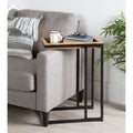 Kate And Laurel Lockridge Brown Wood And Metal C Table