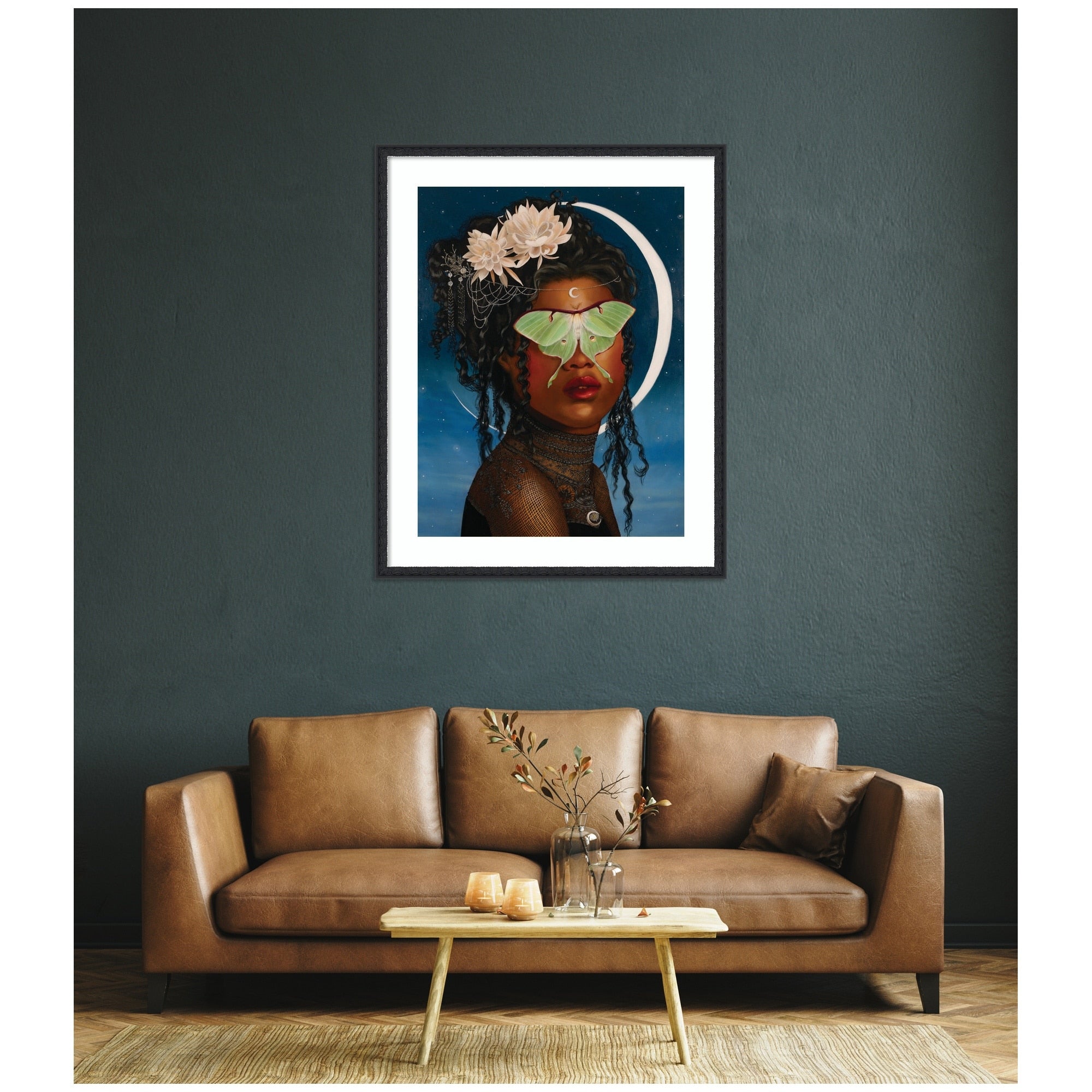 Kate And Laurel Luna Ascending By Charlotte Brindley Framed Wall Art Print