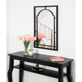 Kate And Laurel Lyla Metal Framed Arch Mirror Black