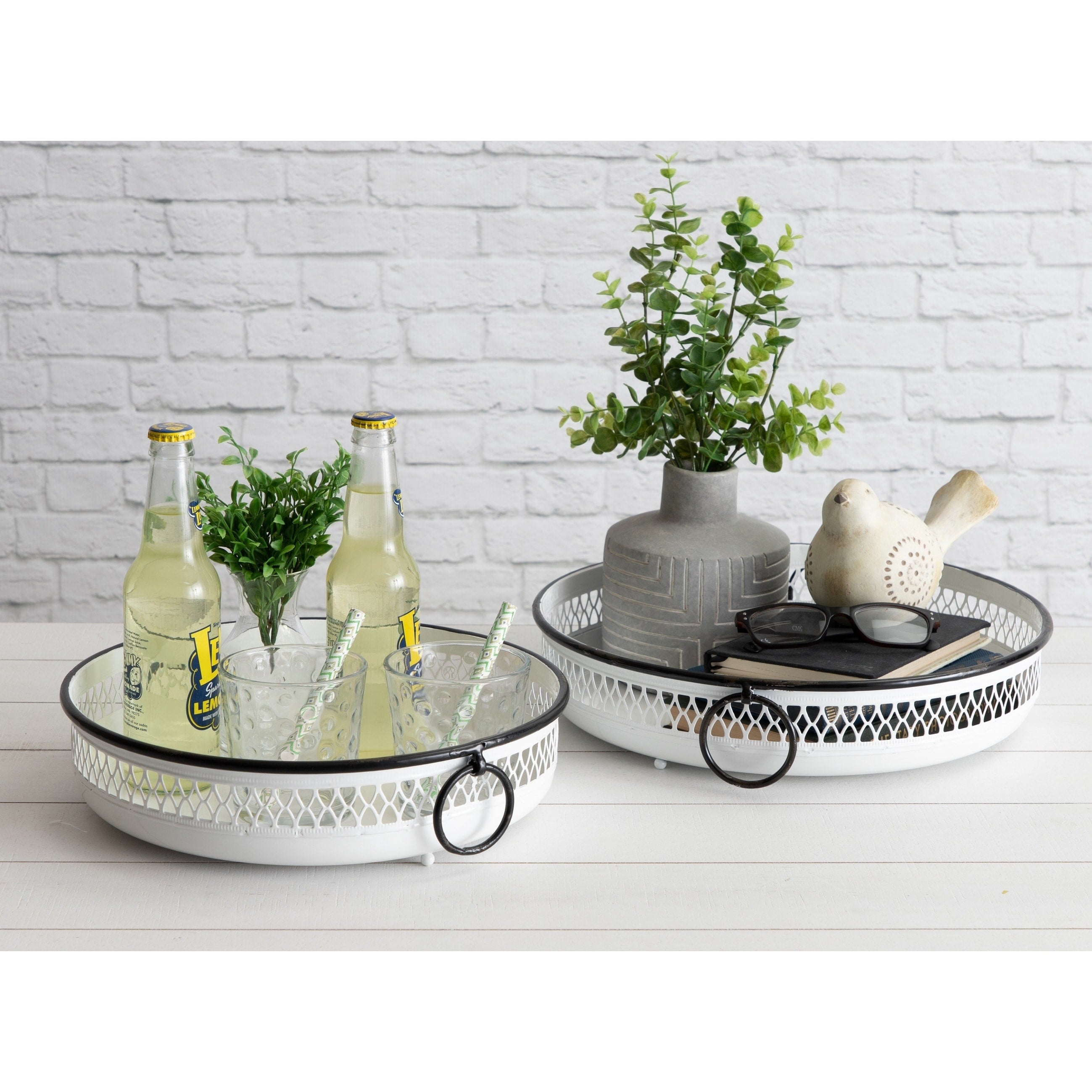 Kate And Laurel Madigan Decorative Tray Set 2 Piece
