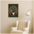 Kate And Laurel Mallard Duck Potrait Clovers By Molly Dillon From The Lil Dills Shop Framed Canvas Wall Art Print