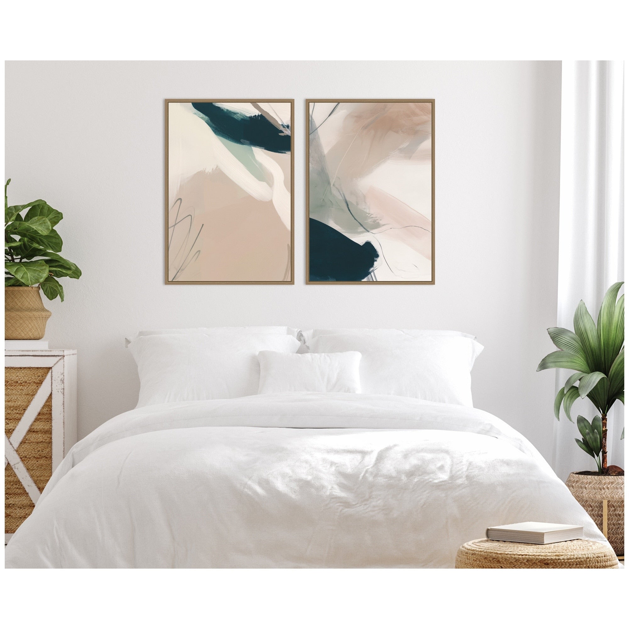Kate And Laurel Marks No. 1 No. 2 2 Piece Framed Canvas Wall Art Set By Amy Lighthall