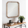 Kate And Laurel Marston Square Wood Wall Mirror Brown 24X24