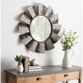 Kate And Laurel Millbrook Windmill Metal Wall Mirror Silver 32 Diameter