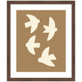 Kate And Laurel Minimalist Birds Poster 2 Brown By Laura Moss Framed Wall Art Print