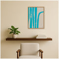 Kate And Laurel Modern Blue Arch By Cris Villa Studio Framed Canvas Wall Art Print