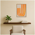 Kate And Laurel Modern Orange Hand By Cris Villa Studio Framed Canvas Wall Art Print