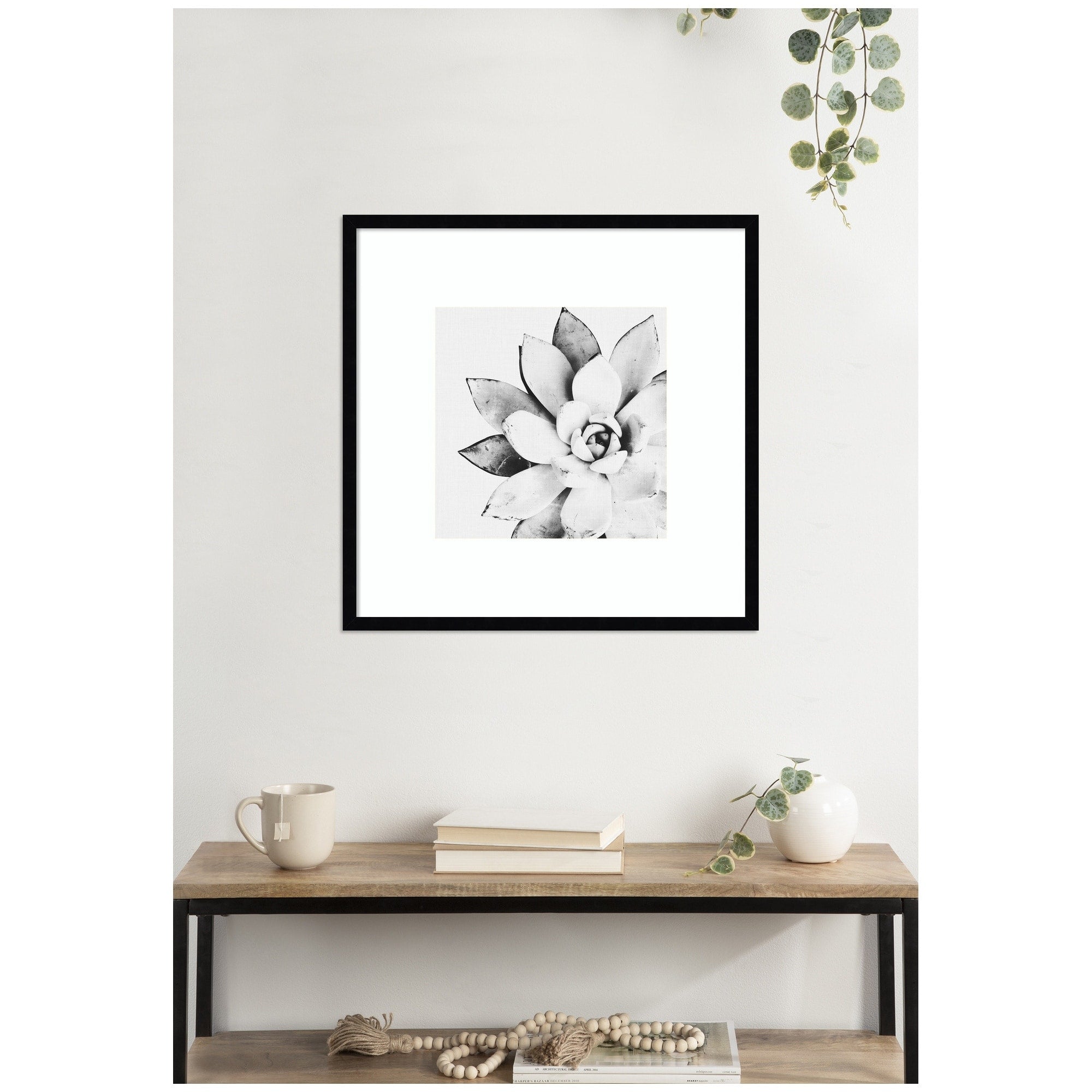 Kate And Laurel Modern Succulent By Tai Prints Framed Wall Art Print