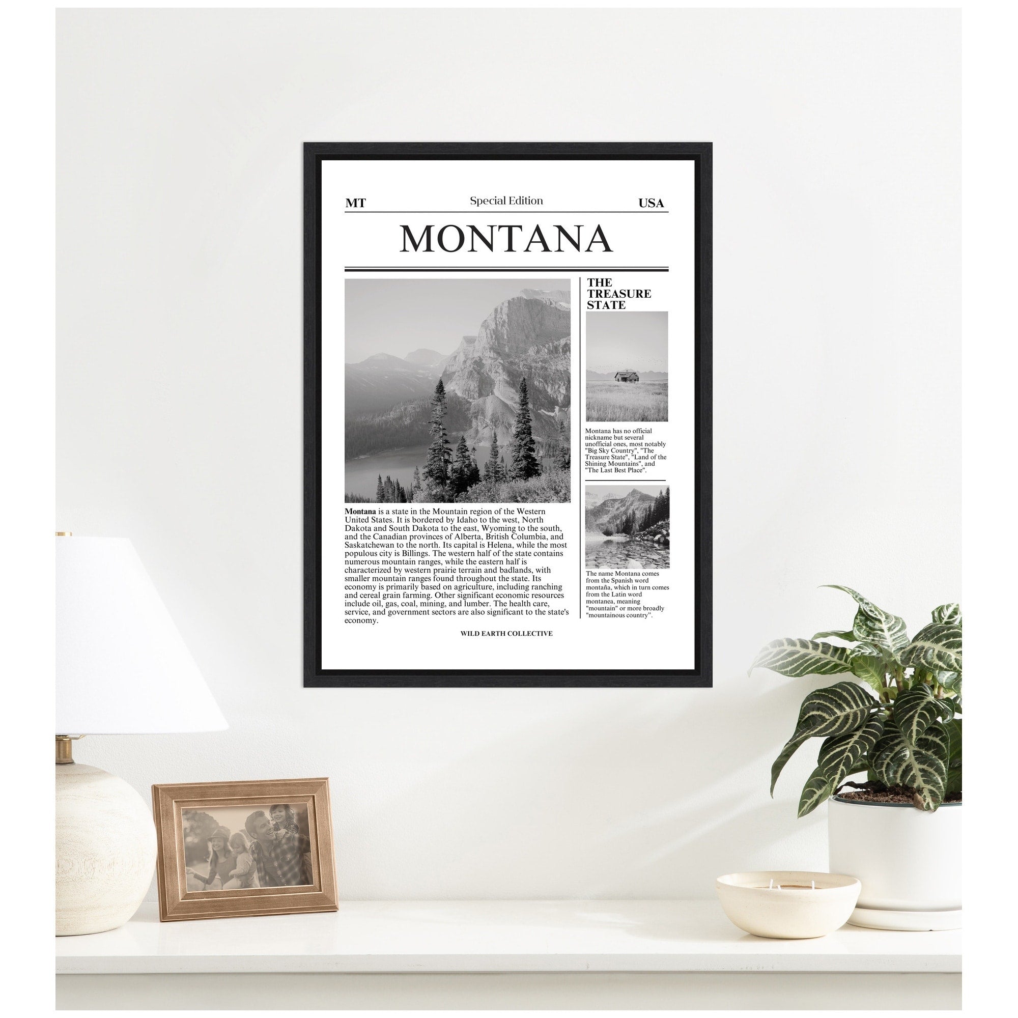 Kate And Laurel Montana Article By Megan Ryan Framed Canvas Wall Art Print