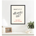Kate And Laurel Motivational Poster What If It All Works Out Dopamine Decor For Home By Lucky Guava Framed Canvas Wall Art