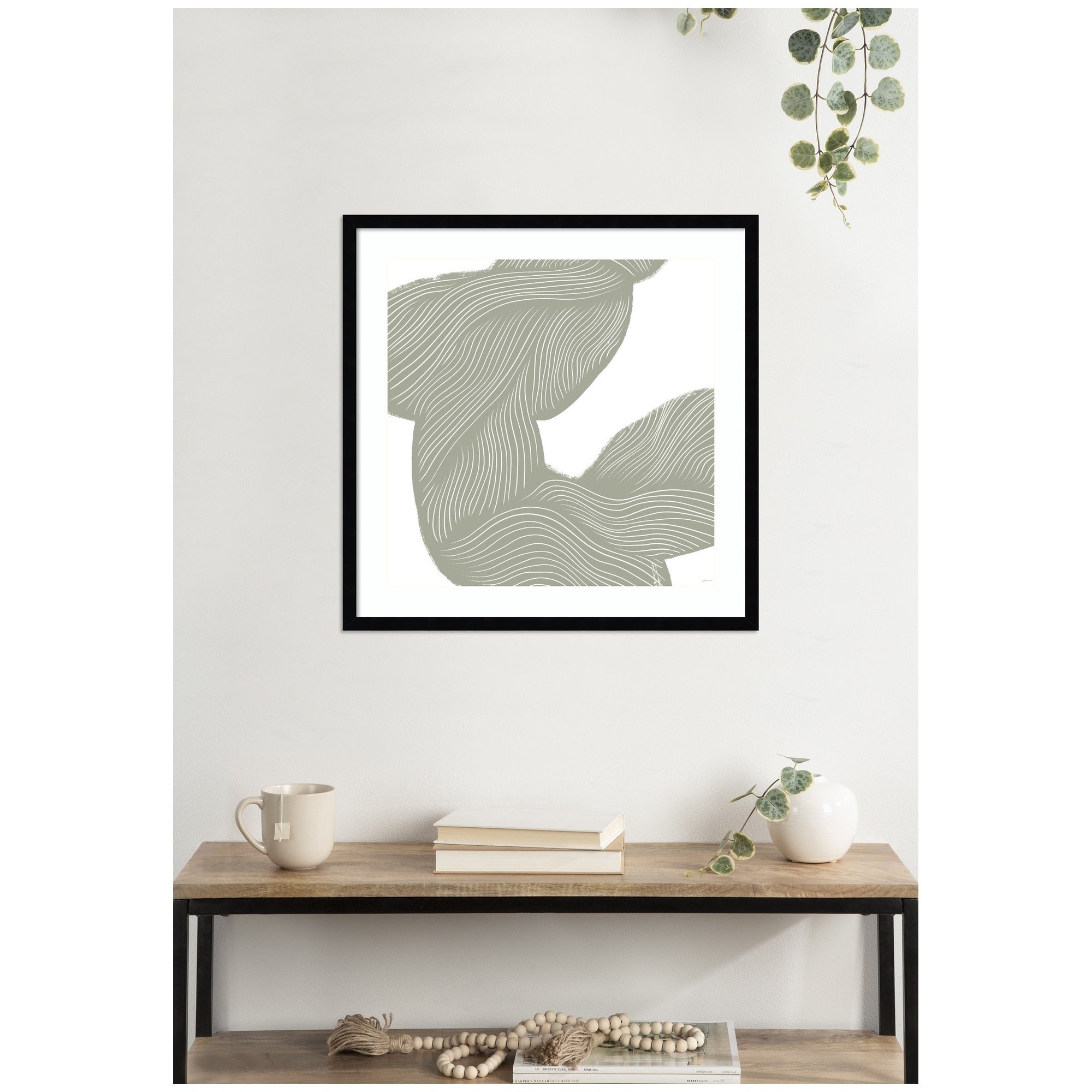Kate And Laurel Movement Lines By Gabrielly Guedes Framed Wall Art Print