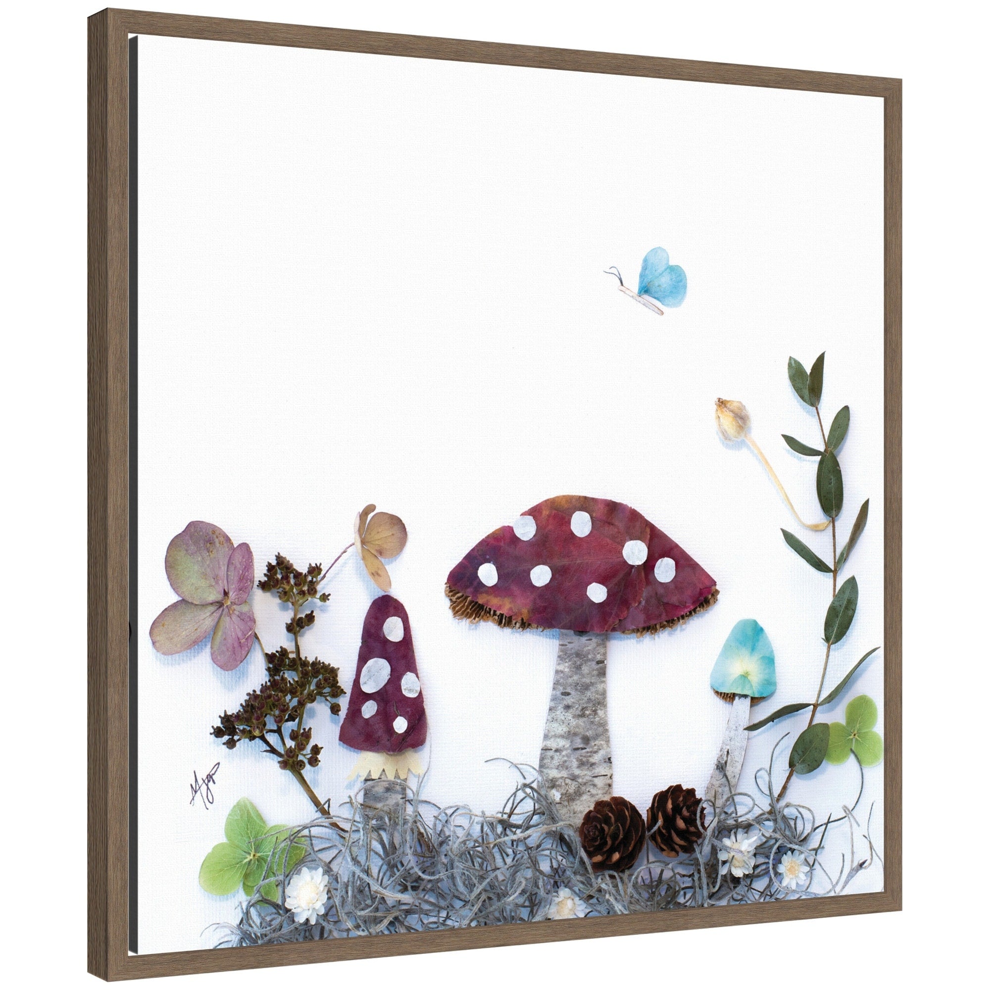 Kate And Laurel Mushroom No. 1 By Madeline Jeppesen Framed Canvas Wall Art Print