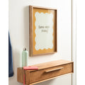 Kate And Laurel Mustard Yellow Wavy Border By The Creative Bunch Studio Framed Glass Dry Erase Wall Art White Board 18 X 24