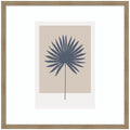 Kate And Laurel Muted Tan And Blue Colorblock Botanical Palm By The Creative Bunch Studio Framed Wall Art Print