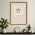 Kate And Laurel Nadia Aux Cheveus Lisses Matisse Faux Mat By Nostalgia Prints Framed Wall Art Print