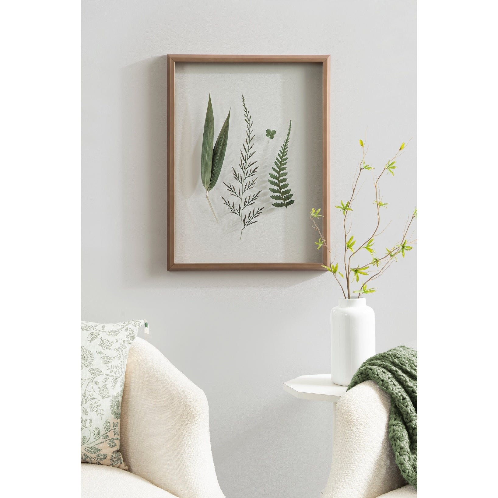 Kate And Laurel Natural Charm Pressed Botanticals 2 By Stephanie Klatt Framed Printed Glass Wall Art