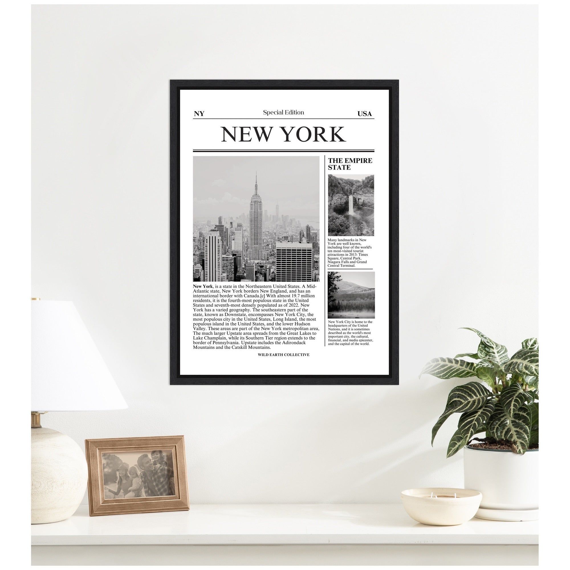 Kate And Laurel New York Article By Megan Ryan Framed Canvas Wall Art Print