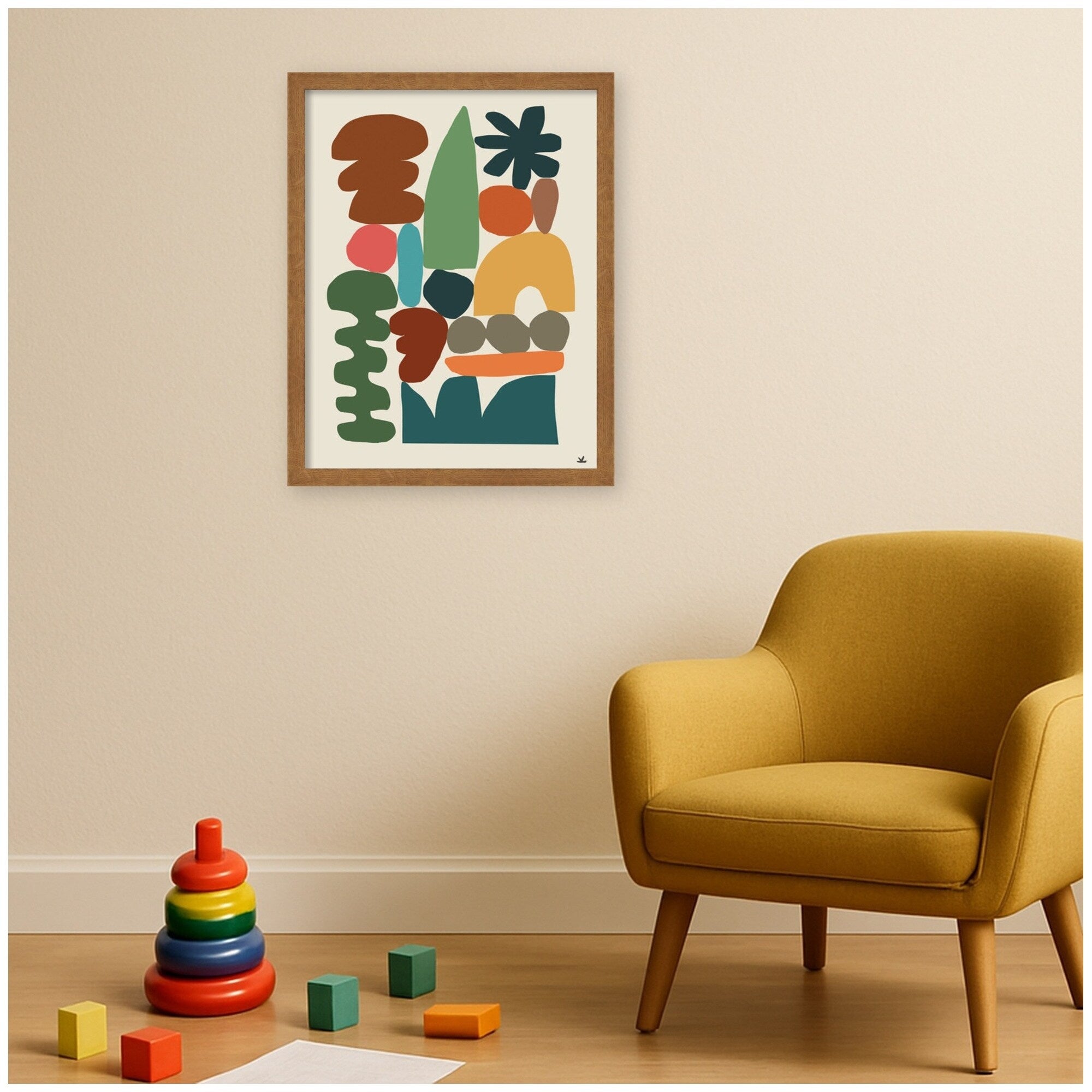 Kate And Laurel Night Chords 1 By Kelly Knaga Framed Mounted Canvas Wall Art Print