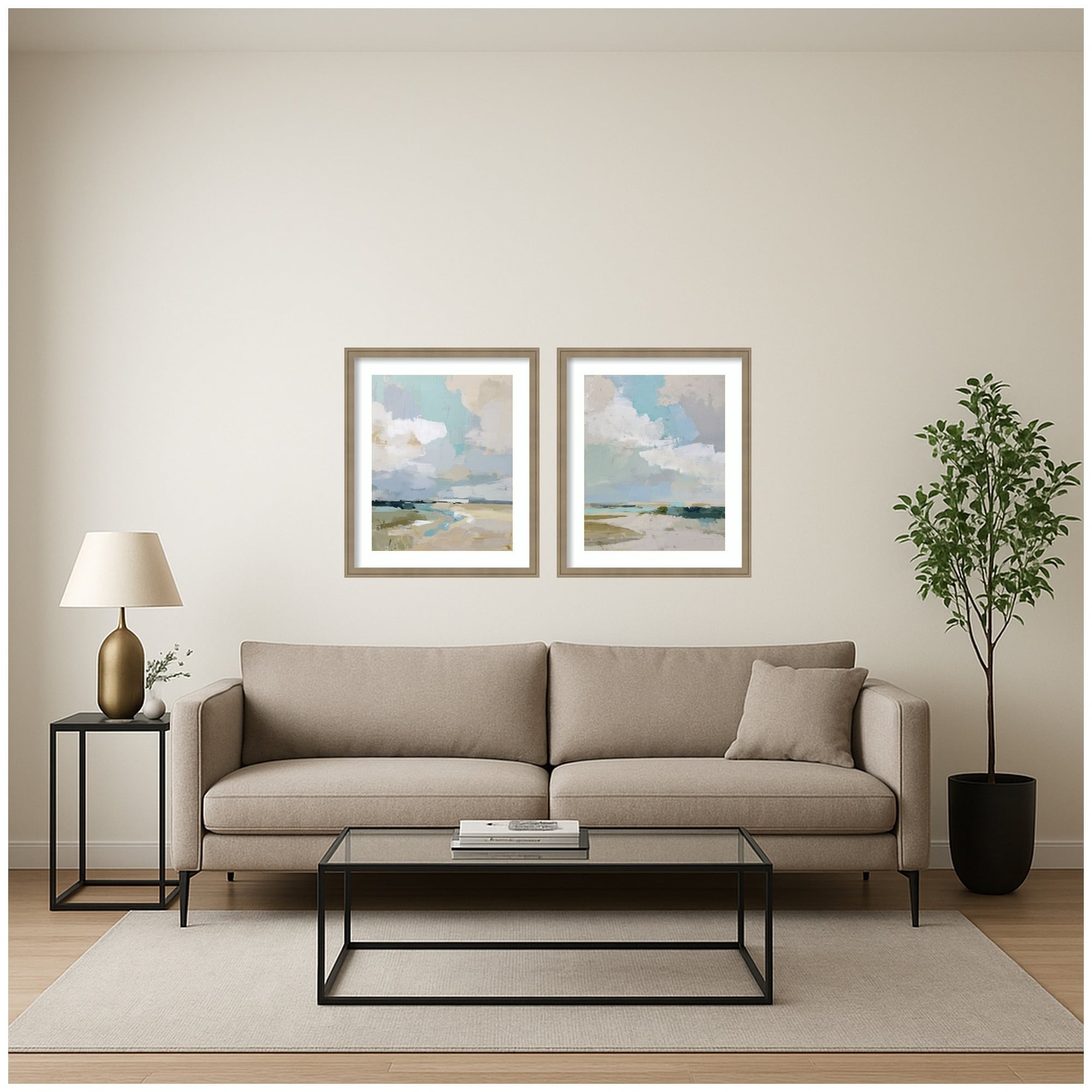 Kate And Laurel Oceanside I Ii 2 Piece Framed Wall Art Print Set By Amy Lighthall
