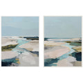 Kate And Laurel Oceanside Iii Vi 2 Piece Framed Canvas Wall Art Set By Amy Lighthall
