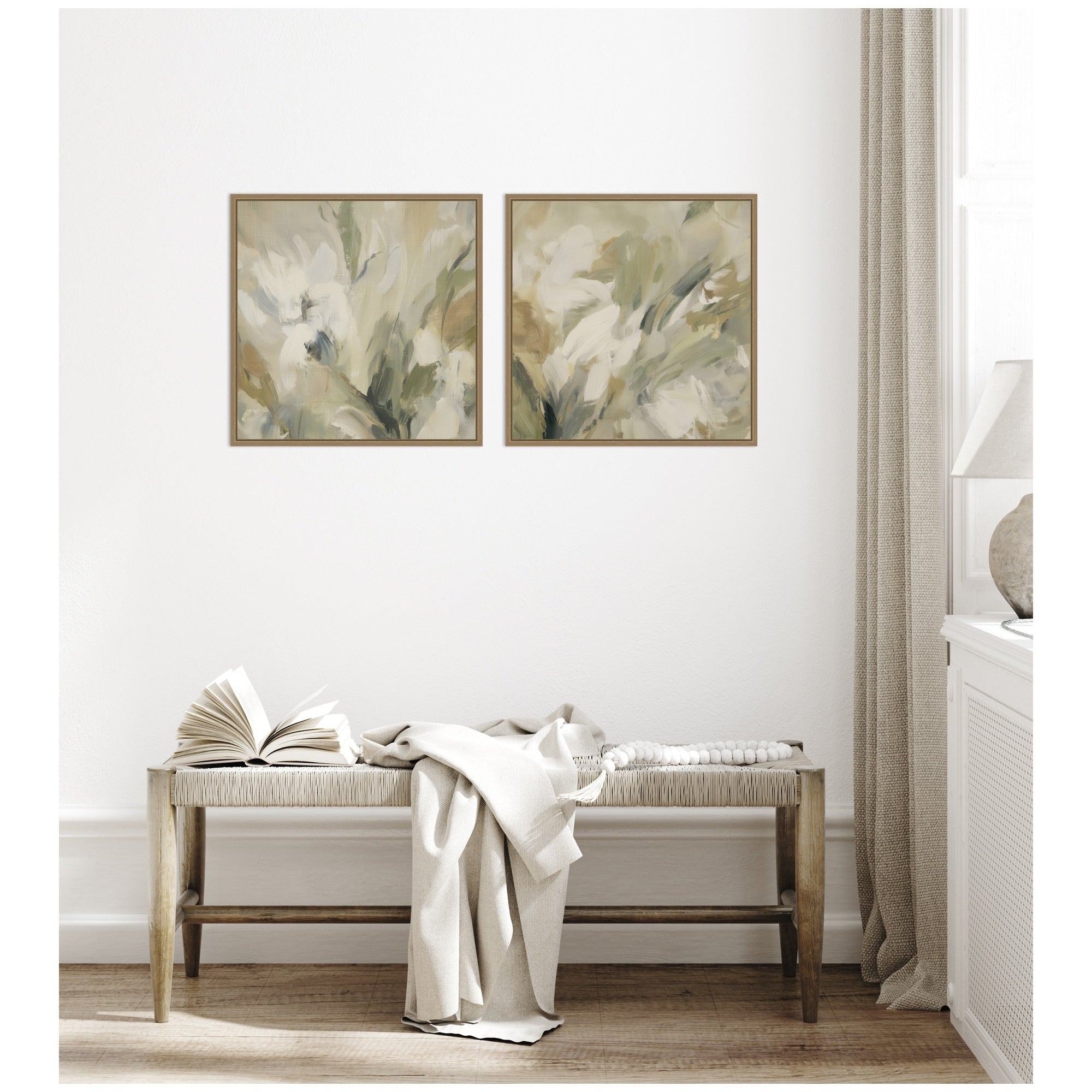 Kate And Laurel Olive Bloom No. 3 No. 2 2 Piece Framed Canvas Wall Art Set By Amy Lighthall