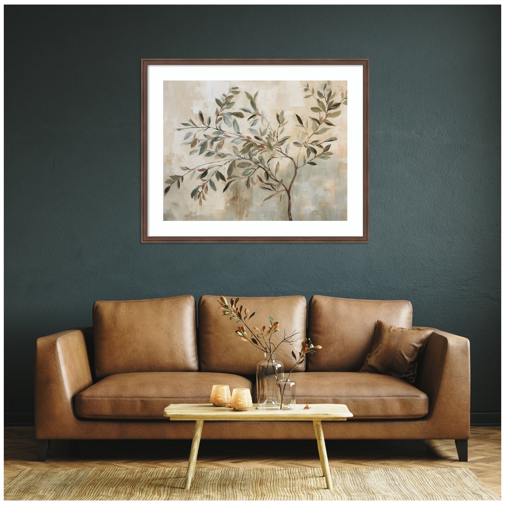 Kate And Laurel Olive Tree Abstract No. 31 By The Creative Bunch Studio Framed Wall Art Print