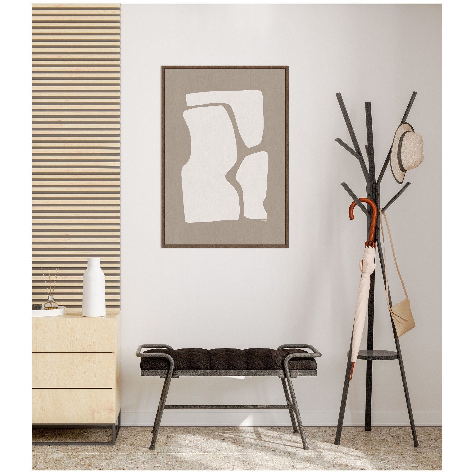 Kate And Laurel Organic Figures No. 2 By Gabrielly Guedes Framed Canvas Wall Art Print