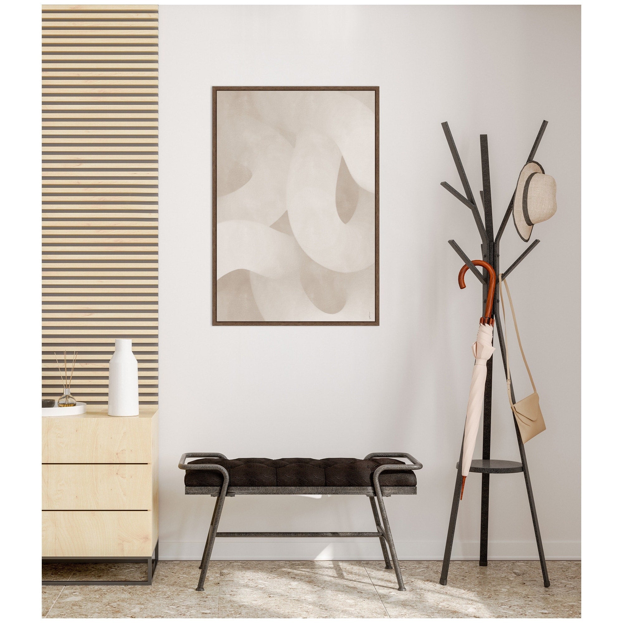 Kate And Laurel Organic Movement By Gabrielly Guedes Framed Canvas Wall Art Print