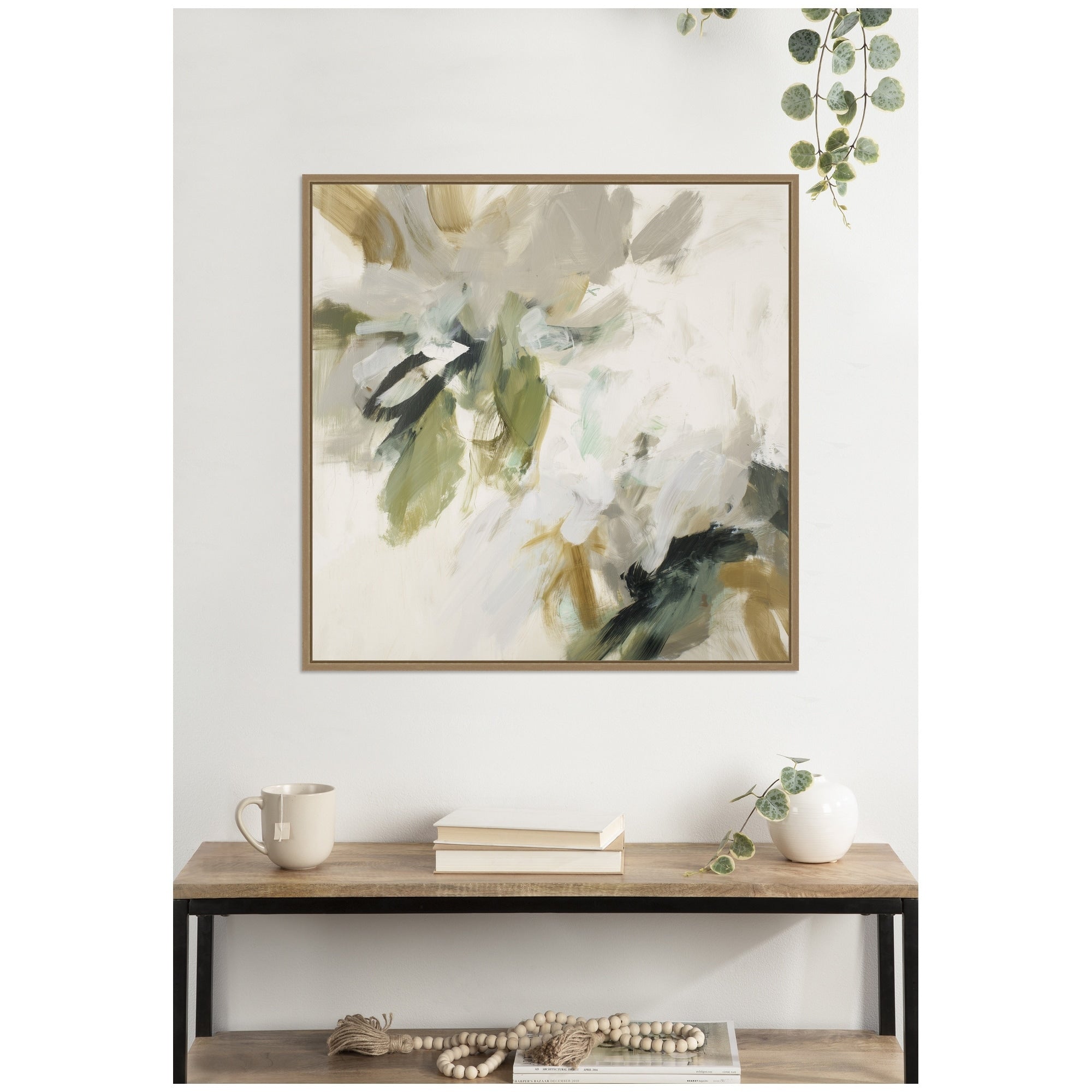 Kate And Laurel Organic Study By Amy Lighthall Framed Canvas Wall Art Print