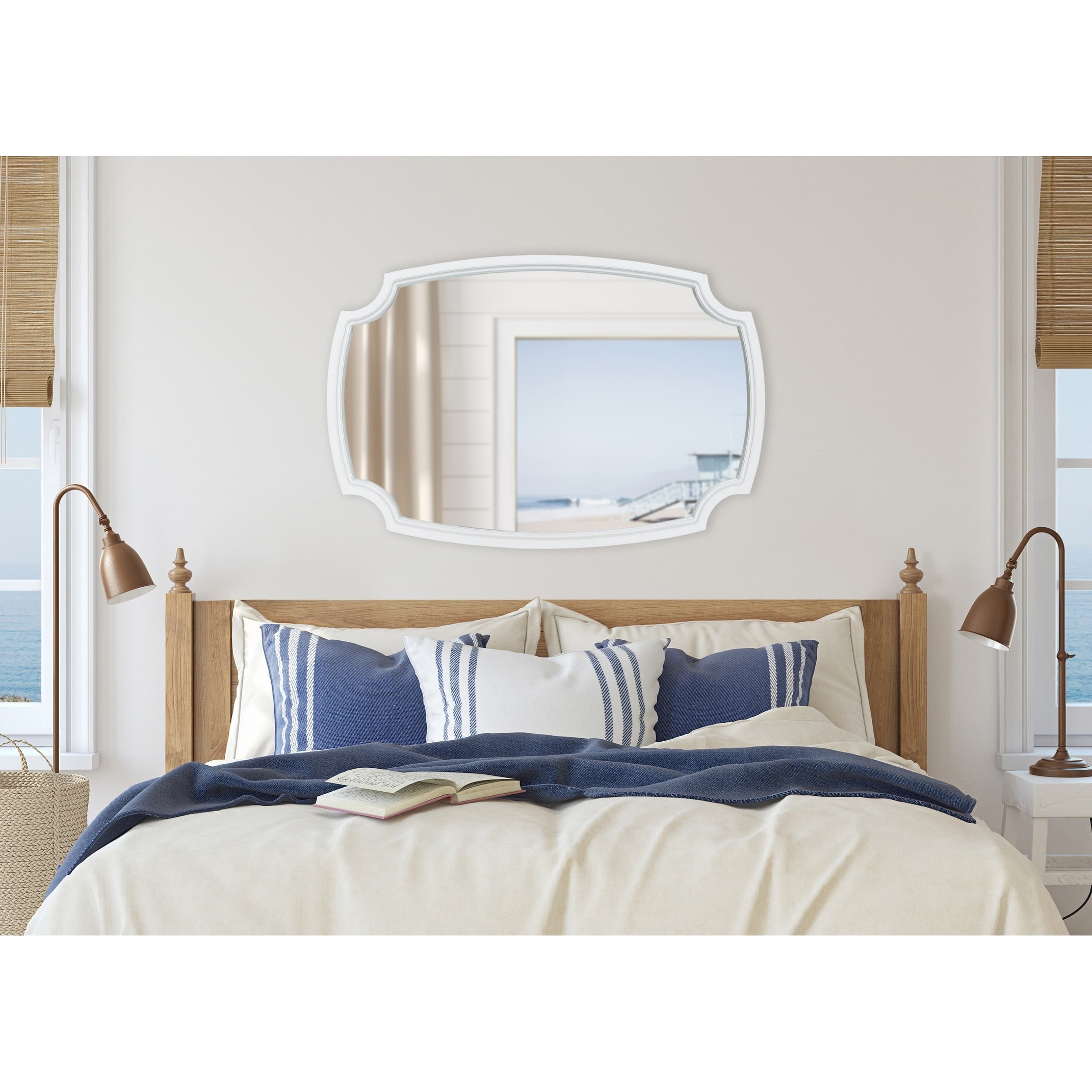 Kate And Laurel Orianne Wood Framed Wall Mirror