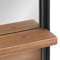 Kate And Laurel Owing Framed Arch Mirror With Shelf Black 24X32