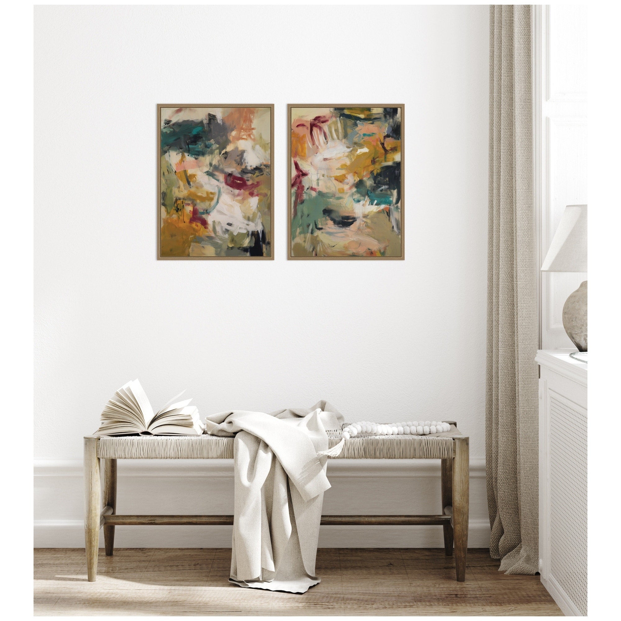 Kate And Laurel Painted Storm No. 1 No. 2 2 Piece Framed Canvas Wall Art Set By Amy Lighthall