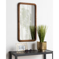 Kate And Laurel Pao Walnut Brown Wood Framed Wall Mirror