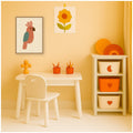 Kate And Laurel Parrot By Laura Moss Framed Canvas Wall Art Print