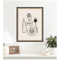 Kate And Laurel Pasta And Vino By Gabrielly Guedes Framed Wall Art Print