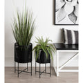 Kate And Laurel Paynter Metal Floor Planter Set 2 Piece