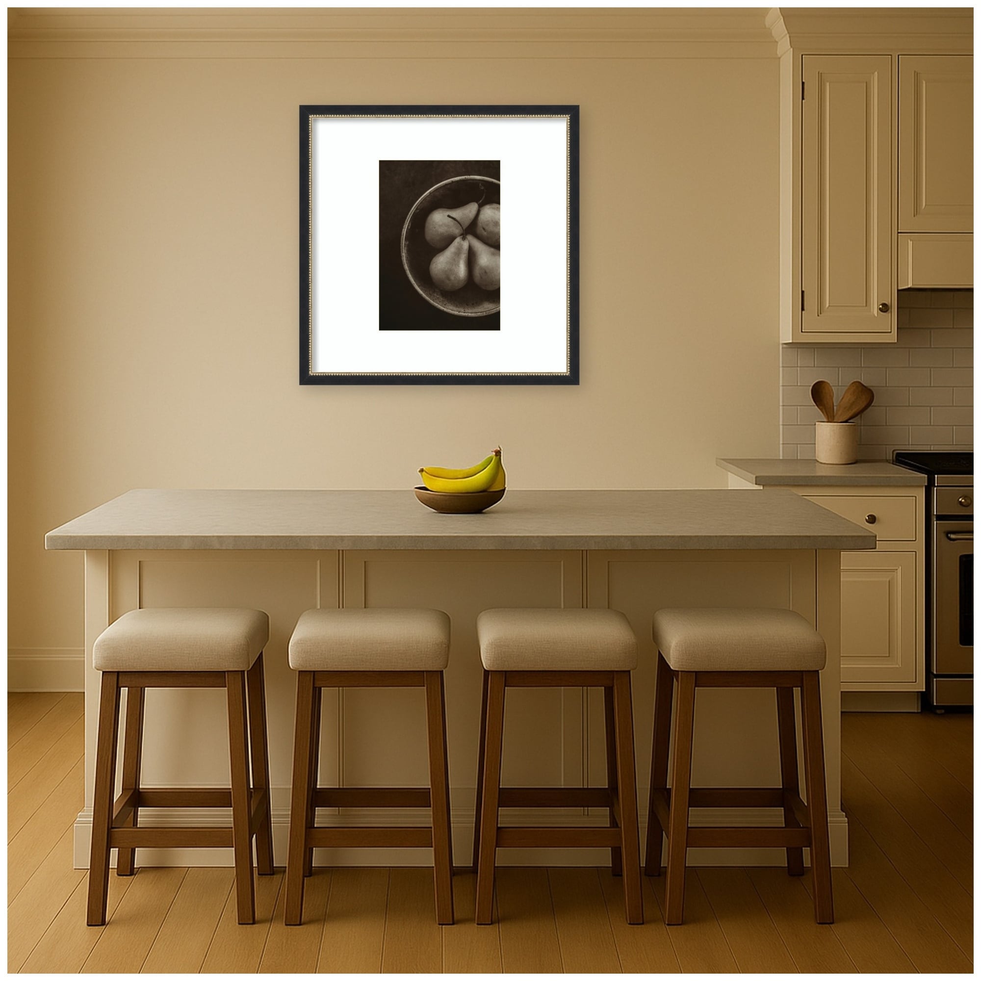 Kate And Laurel Pear Study 1 By Crystal Lynn Collins Framed Wall Art Print