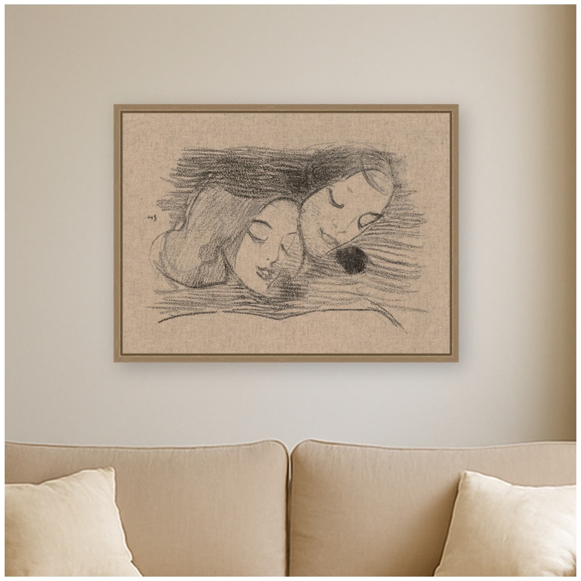 Kate And Laurel Picture Book Helene Schjerfbeck By Nostalgia Prints Framed Canvas Wall Art Print