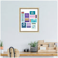 Kate And Laurel Pisces Matchbooks 14X18 Fc By Megan Ryan Framed Wall Art Print