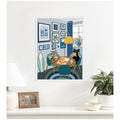 Kate And Laurel Pizza Cats By Rachel Lee 3 Birdies Studio Framed Canvas Wall Art Print