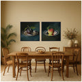 Kate And Laurel Plum Perfect Just Peachy 2 Piece Framed Canvas Wall Art Set By Mary Sparrow